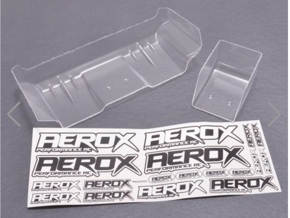 AX102 AEROX 1/10 Wide Rear Wing - 1mm Clear (2 part)