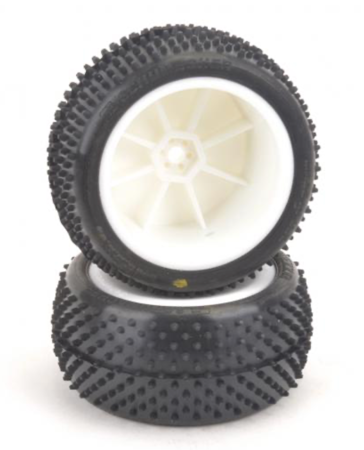 U6891 Mezzo Tyre Rear - Yellow - Pre-Glued - pr