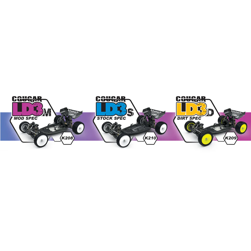 K209 Schumacher Cougar LD3D- Dirt Spec