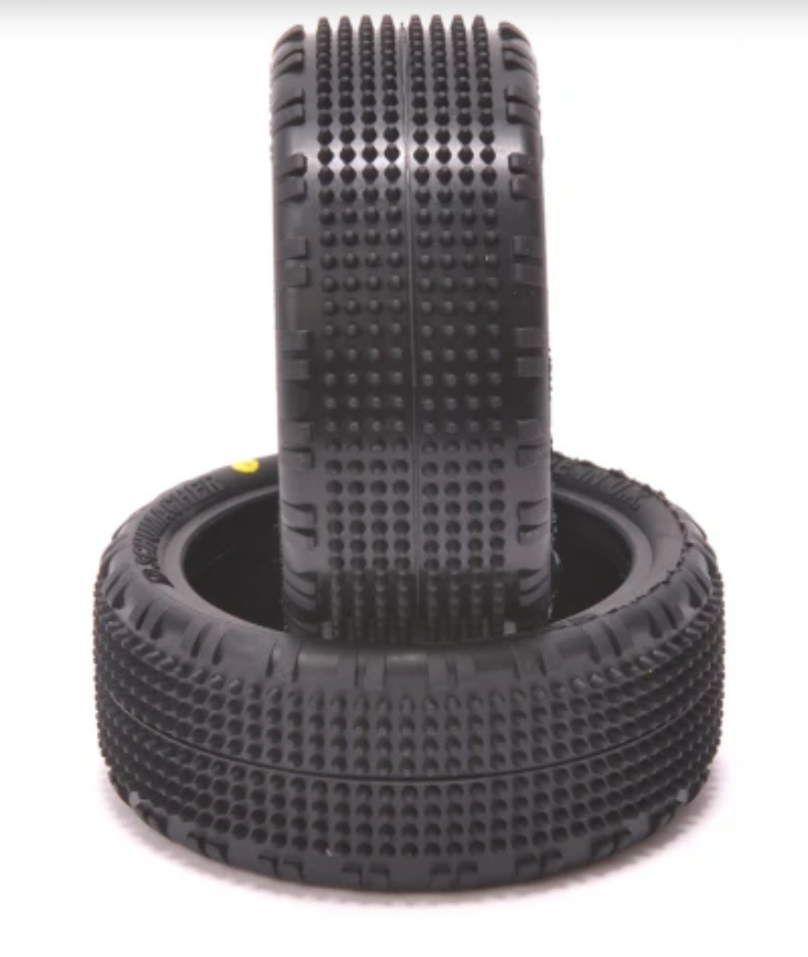 U6907  Shard - 1/10  4WD Tyres - Front - Yellow - pr