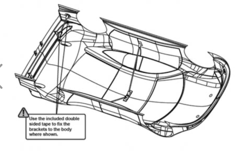 AX035  Aerox Touring Car Body Side Stiffeners