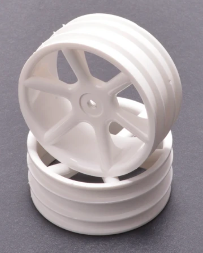 CR890  JC 6 Spoke 2.2 4WD Front White Wheel CAT 2K pr