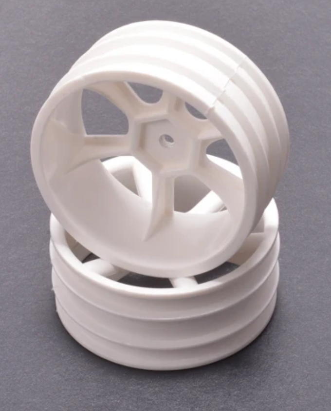 CR890  JC 6 Spoke 2.2 4WD Front White Wheel CAT 2K pr