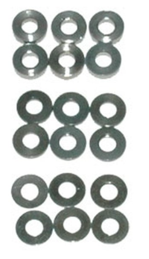 U3131  SPEED PACK Alloy Spacers - M3x7mm 0.5;1;2mm (pk18)