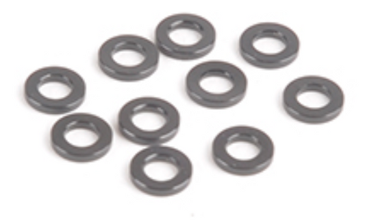 U7710  M3 Black Alloy Washers 1.00mm (pk10)