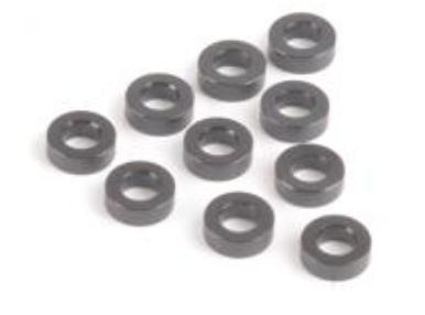 U7711  M3 Black Alloy Washers 2.00mm (pk10)