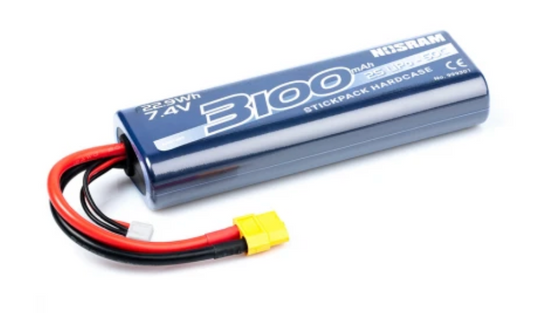 NR999301XT60  NOSRAM 3100 - 7.4V - 50C LiPo Car Stickpack XT60