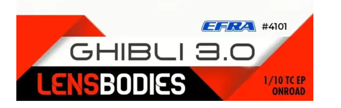 LB3.0GHL-L  Lens 1/10 On Road Body GHIBLI 3.0 Light Weight