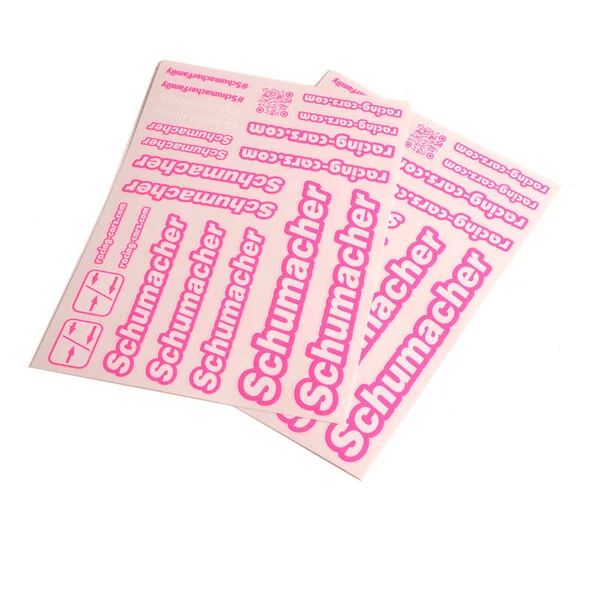 U8590  Schumacher Decal Sheet - Neon Pink - pk2