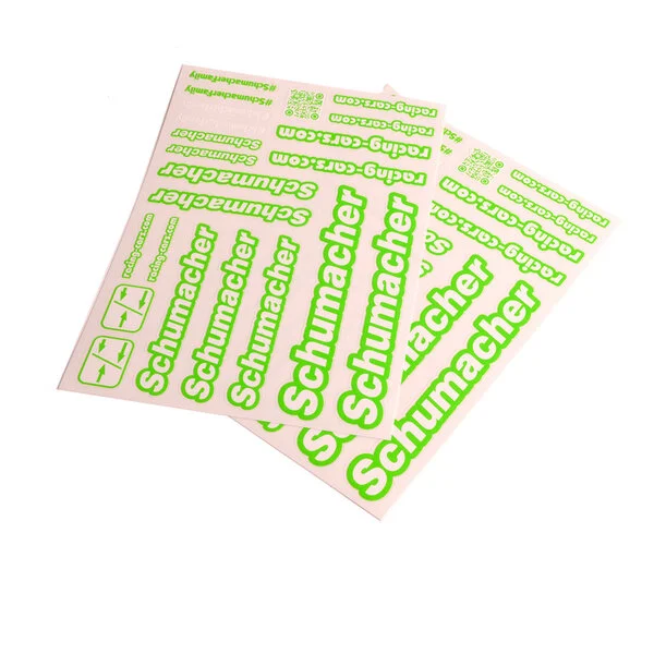 U8588  Schumacher Decal Sheet - Neon Green - pk2