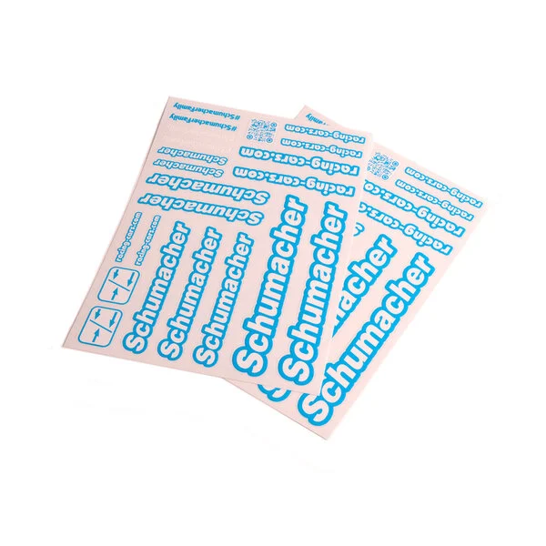 U8587  Schumacher Decal Sheet - Neon Blue - pk2