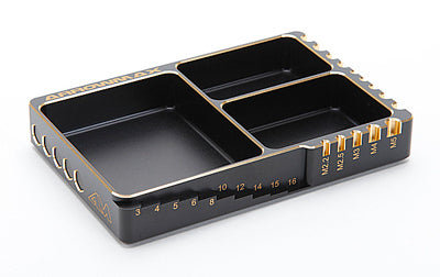 AM171063  Multi Alu Case for Screws Black Golden