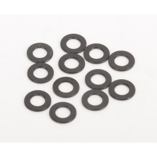U4862  M3 Black Alloy Washers 0.5mm (pk12)